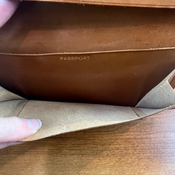 Vintage Old Travel Wallet Gold Lettering Passport Landing Card Luggage Ticket - Picture 7 of 15